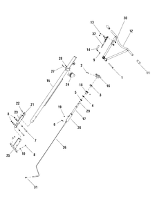 Handle Group (80003059) Diagram and Parts List for EX436-T 866056 Briggs and Stratton Miscellaneous